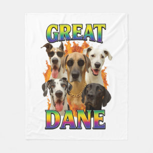 Great Dane Copy Fleece Blanket