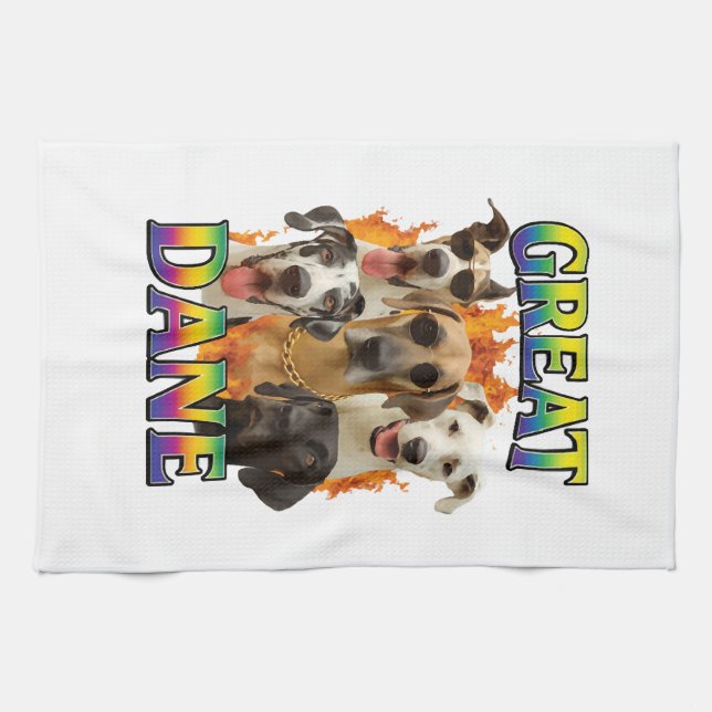 Great Dane Copy Kitchen Towel (Horizontal)