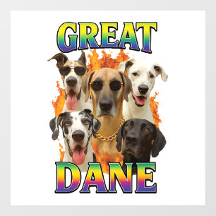 Great Dane Copy Window Cling