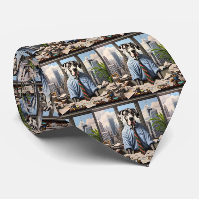 Great Dane Corporate Businessman Neck Tie (Rolled)