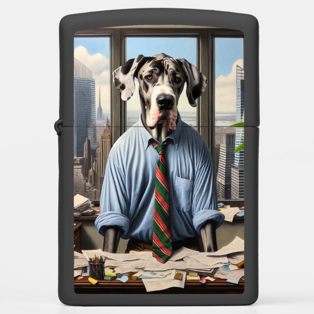 Great Dane Corporate Businessman Zippo Lighter (Front)