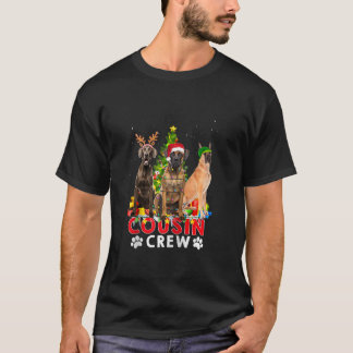 Great Dane Cousin Crew Christmas Tree Lights Xmas T-Shirt