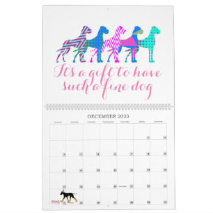 Great Dane custom message Calendar