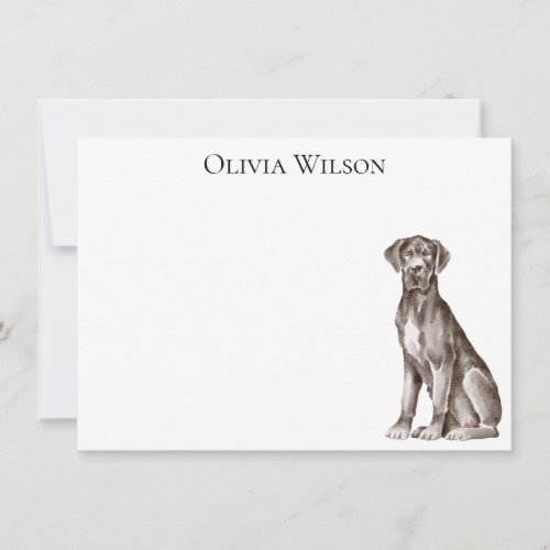 Great Dane custom stationary  Note Card