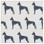Great Dane Customizable Silhouette Tiled Fabric