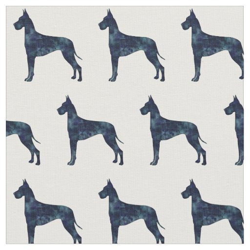 Great Dane Customizable Silhouette Tiled Fabric