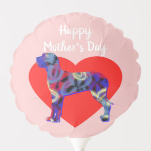 Great Dane Cute Dog Silhouette Mother’s Day Balloon