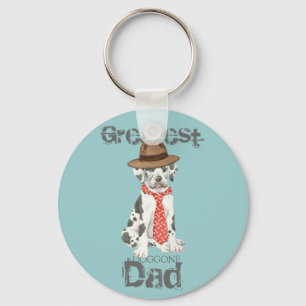 Great Dane Dad Keychain