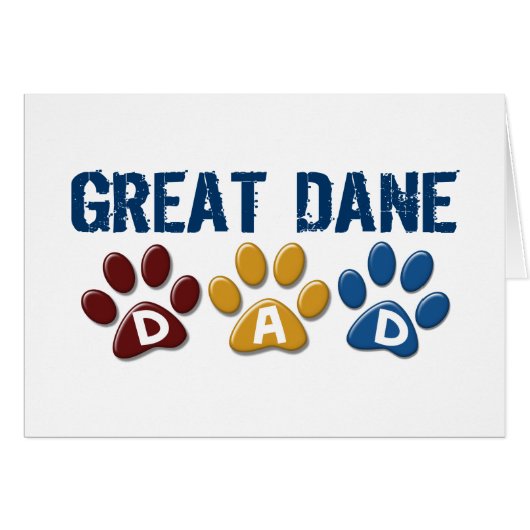 GREAT DANE Dad Paw Print 1 (Front Horizontal)
