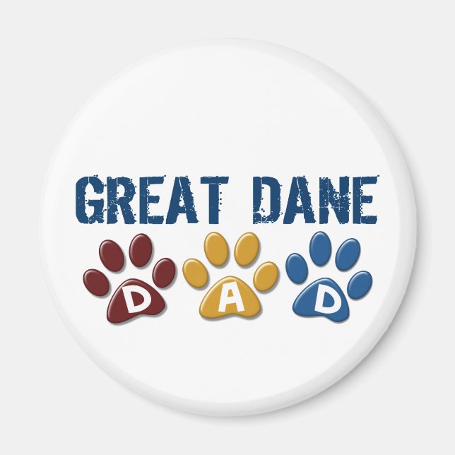 GREAT DANE Dad Paw Print 1 Magnet (Front)