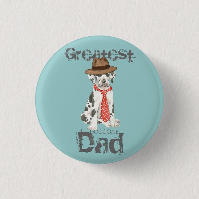 Great Dane Dad Pinback Button (Front)