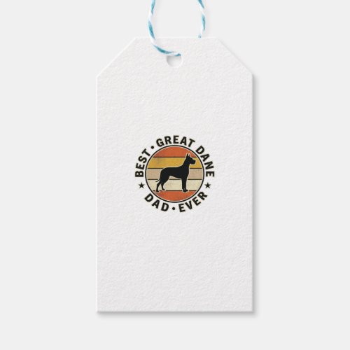 Great Dane Dad Vintage Sunset Dog Lover Shirt_1 Gift Tags