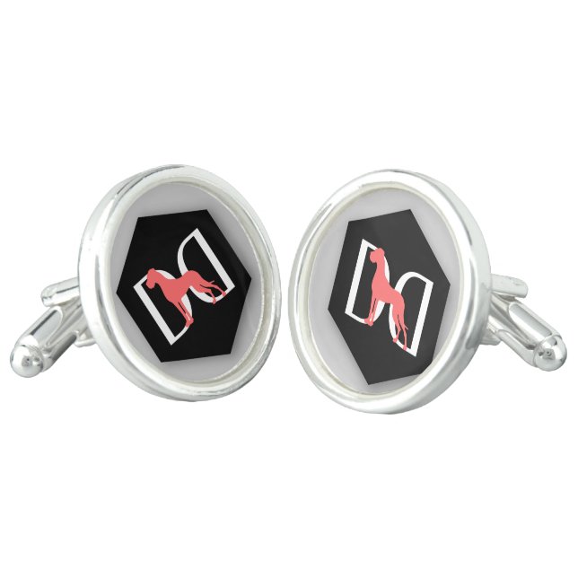 Great Dane DD Identity Cufflinks (Angled)