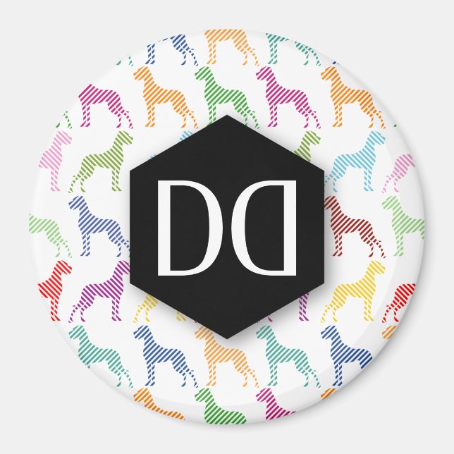 Great Dane DD Pattern Magnet (Front)