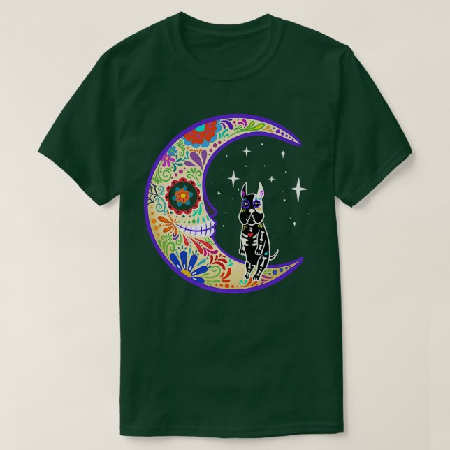Great dane Dia de Los Muertos Skeleton T-Shirt (Design Front)