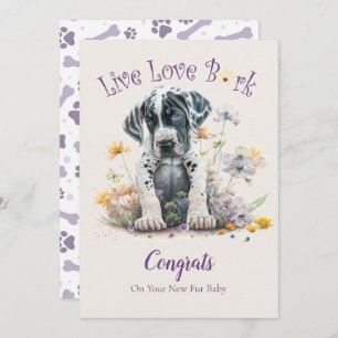 Great Dane Dog Adoption, Gotcha Day Card