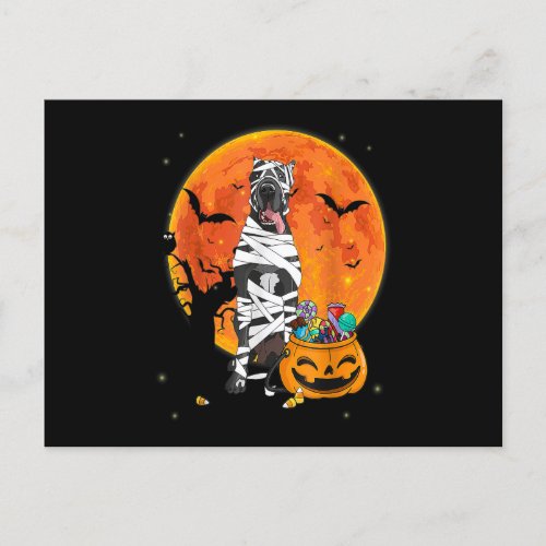 Great Dane Dog And Moon Halloween Costume Dog Love Postcard