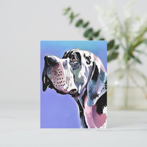 Great Dane _ Dog Art Card
