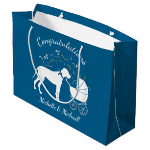 Great Dane Dog Baby Shower Large Gift Bag
