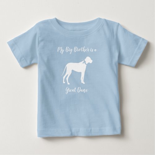 Great Dane Dog Baby Shower Puppy Blue Boy Baby T_Shirt