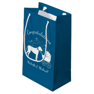 Great Dane Dog Baby Shower Puppy Blue Boy Small Gift Bag
