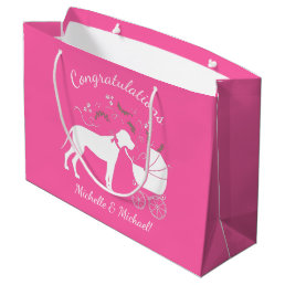 Great Dane Dog Baby Shower Puppy Pink Girl Large Gift Bag