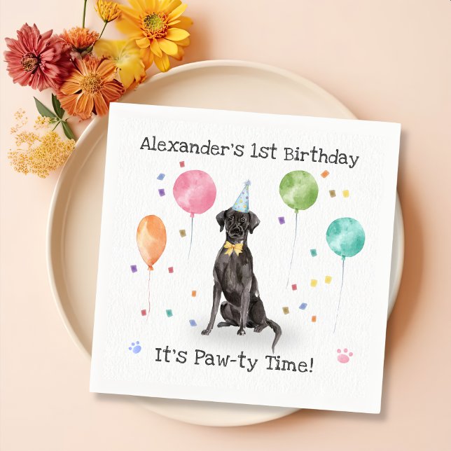 Great Dane Dog Birthday Party Napkins (Creator Uploaded)