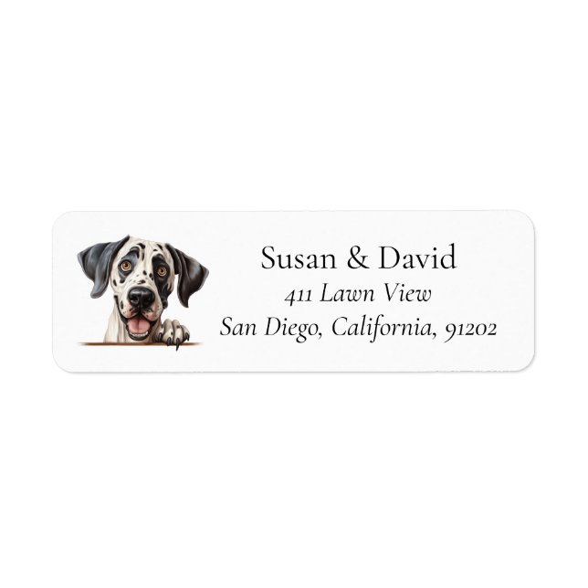 Great Dane Dog Breed Pet Lovers Label (Front)