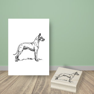 Great Dane Dog Breed Rubber Stamp