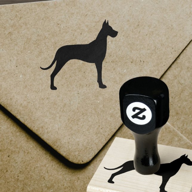 Great Dane Dog Breed Silhouette Rubber Stamp (Creator Uploaded)