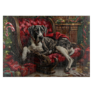 Great Dane Dog Christmas Festive Cutting Board