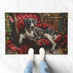 Great Dane Dog Christmas Festive Doormat