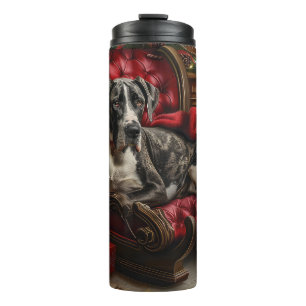 Great Dane Dog Christmas Festive Thermal Tumbler