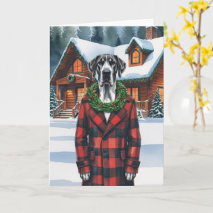 Great Dane Dog Christmas Greeting Card