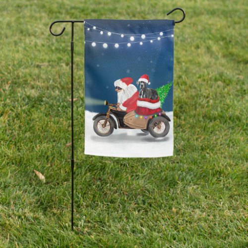 Great Dane dog Christmas Santa Claus   Garden Flag