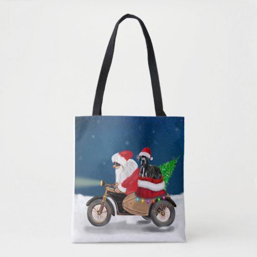 Great Dane dog Christmas Santa Claus  Tote Bag