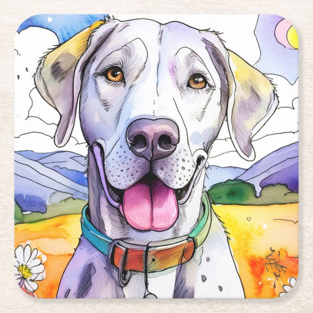 Great Dane Dog Coaster (Front)
