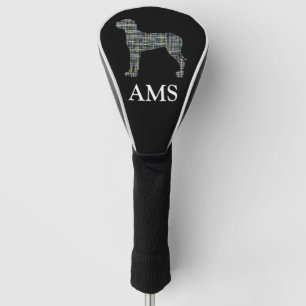 Great Dane Dog Cute Silhouette Y&B Grid Golf Head Cover