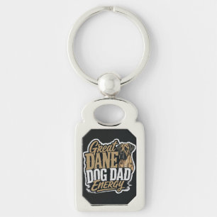 Great Dane Dog Dad Energy Keychain