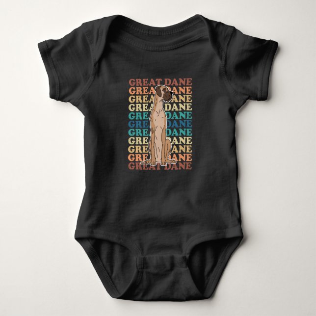 Great Dane Dog | Dog Owner Great Danes Baby Bodysuit (Front)