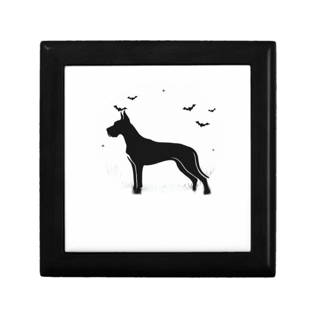 Great Dane Dog – Halloween Moon Silhouette Classic Gift Box (Front)