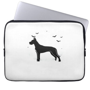 Great Dane Dog – Halloween Moon Silhouette Classic Laptop Sleeve