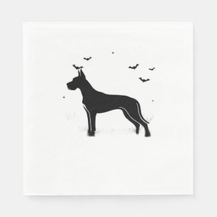 Great Dane Dog – Halloween Moon Silhouette Classic Napkins