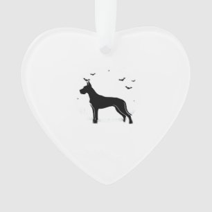 Great Dane Dog � Halloween Moon Silhouette Classic Ornament