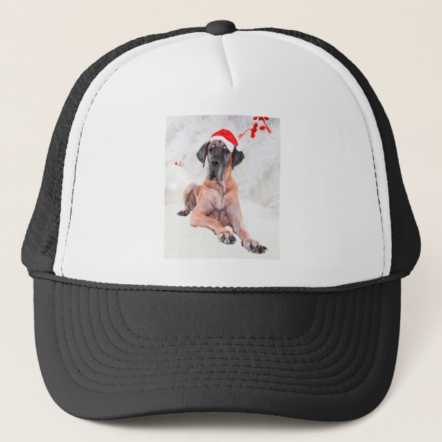 Great Dane Dog Hat Merry Christmas (Front)