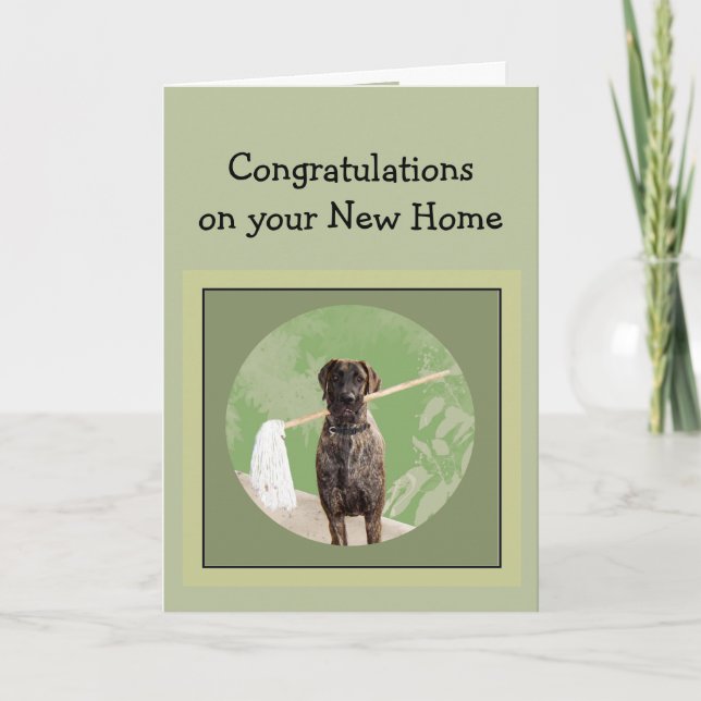 Great Dane Dog Humor Congratulations New Home Card (Front)