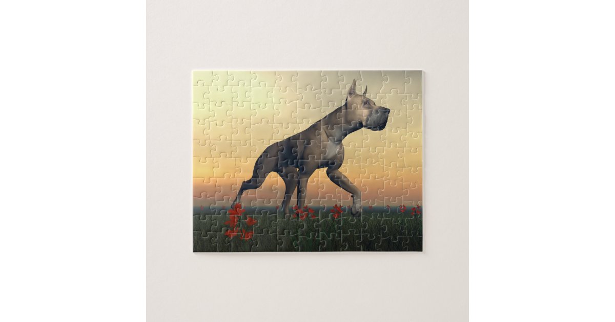 Great dane dog jigsaw puzzle Zazzle