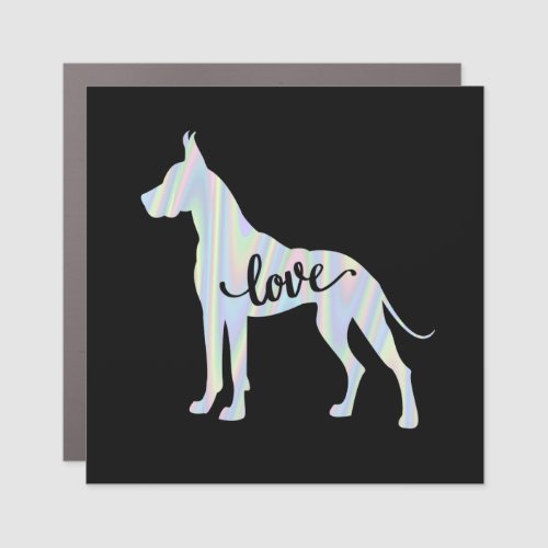 Great Dane Dog Love Car Magnet