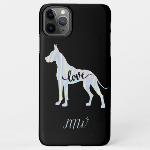 Great Dane Dog Love iPhone 11Pro Max Case