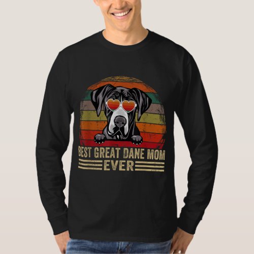 Great Dane Dog Lover Funny Vintage Best Great Dane T_Shirt